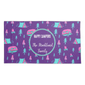 Happy Campers Personalized RV en Camping Kussensloop (Achterkant)