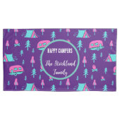 Happy Campers Personalized RV en Camping Kussensloop (Voorkant)