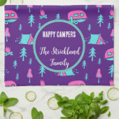 Happy Campers Personalized RV en Camping Theedoek (Gevouwen)