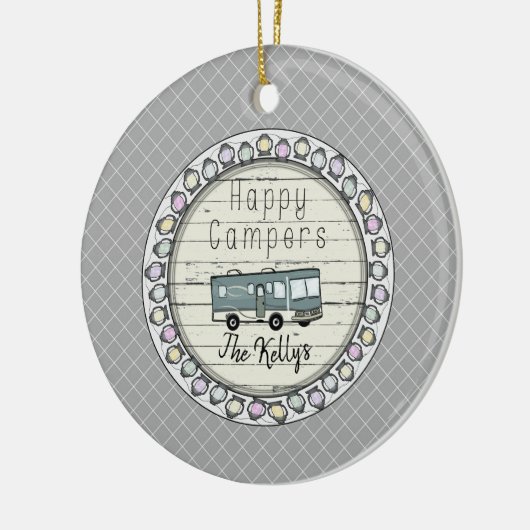 Happy Campers Personalized RV Keramisch Ornament (Links)
