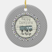 Happy Campers Personalized RV Keramisch Ornament (Achterkant)