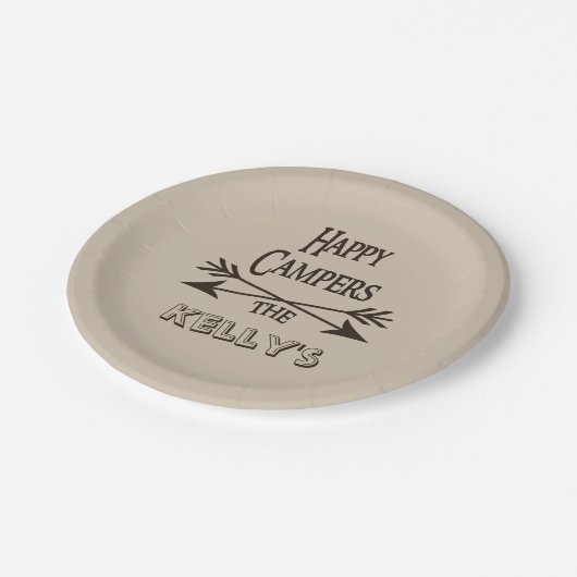 Happy Campers Personalized RV Papieren Bordje (Gekanteld)