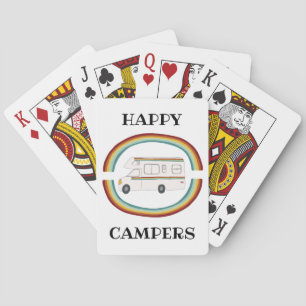 HAPPY CAMPERS Rainbow Retro Motorhome RV Pokerkaarten