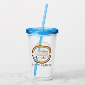 Happy Campers Rainbow RV Sunset Motorhome RV Acryl Drinkbeker (Achterkant)