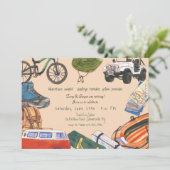 Happy Campers Retirement Party Kaart (Staand voorkant)