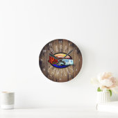 Happy Campers Retirement RV Camping Rustisch Wood Ronde Klok (Huis)