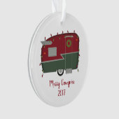 Happy Campers Retro Vintage-kerstversiering Ornament (voorkant)