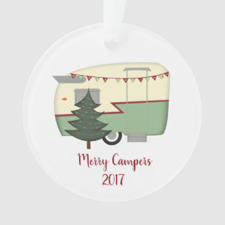Happy Campers Retro Vintage-kerstversiering Ornament