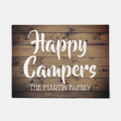 Happy Campers Rustic Barn Wood op maat Deurmat (Voorkant)