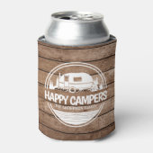 Happy Campers Rustic Wood Camping Blikjeskoeler (Blikje Voorkant)