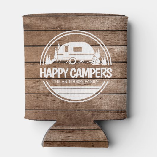 Happy Campers Rustic Wood Camping Blikjeskoeler (Achterkant)