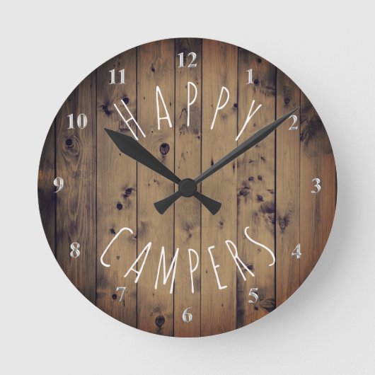 Happy Campers Rustic Wood | Pensioencampagne RV Ronde Klok (Voorkant)