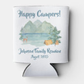 Happy Campers Rustieke bergen Familie Reünie Blikjeskoeler (Voorkant)