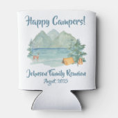 Happy Campers Rustieke bergen Familie Reünie Blikjeskoeler (Achterkant)