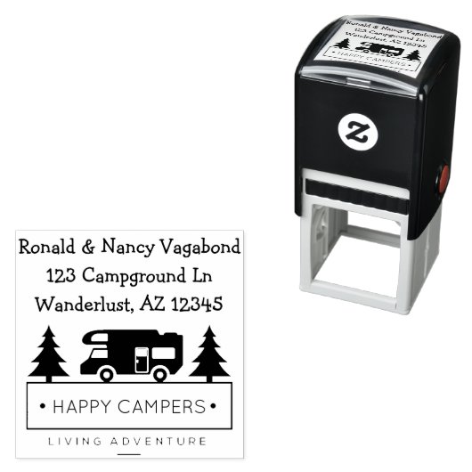 Happy Campers | Rustieke gepensioneerde camping Zelfinktende Stempel (In situ)