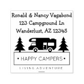 Happy Campers | Rustieke gepensioneerde camping Zelfinktende Stempel (Design)