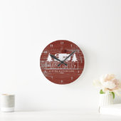 Happy Campers RV Camping | Rood Rustisch Barn Wood Ronde Klok (Huis)
