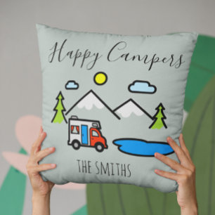 Happy Campers RV Personaliseren Camping Bergen Kussen