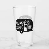 Happy Campers, schattig woordglas Glas (Achterkant)