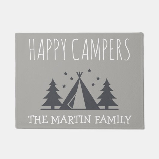 Happy Campers Specialized Rustic Camping Tent Deurmat (Voorkant)