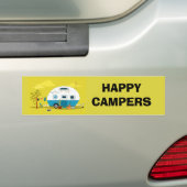Happy Campers Trailer Bumpersticker (Op auto)