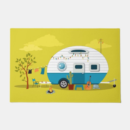 Happy Campers Trailer Deurmat (Voorkant)