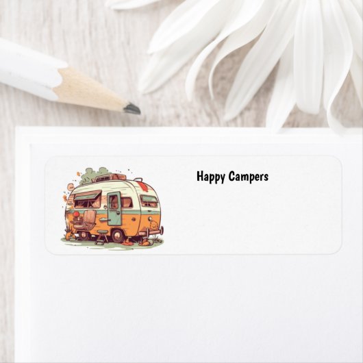 Happy Campers trailer Etiket (Insitu)