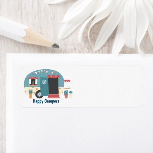 Happy Campers Trailer Etiket (Insitu)