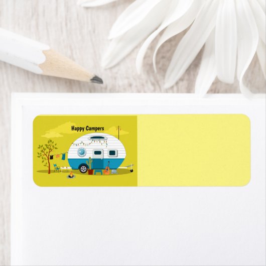 Happy Campers Trailer Etiket (Insitu)