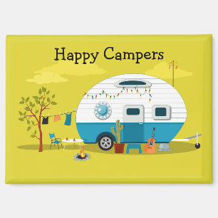 Happy Campers Trailer Magneet