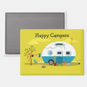 Happy Campers Trailer Magneet (Voorkant / Achterkant)