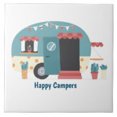 Happy Campers Trailer Tegeltje (Voorkant)