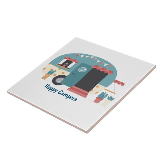 Happy Campers Trailer Tegeltje (Zijkant)