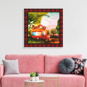 Happy Campers Trailer Trash Buffalo Pset Canvas Afdruk (Insitu (Woonkamer))
