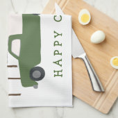 HAPPY CAMPERS Truck Camping RVing Trees Forest Theedoek (Quarter Fold)