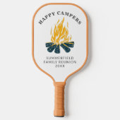 Happy Campers Vacation Family Camping Trip Custom Pickleball Paddle (Achterkant)