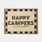 Happy Campers woord art doormat Deurmat (Voorkant)