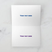 Happy campervan cartoon illustratie feestdagen kaart (Binnen)