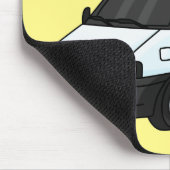 Happy campervan cartoon illustratie muismat (Hoek)