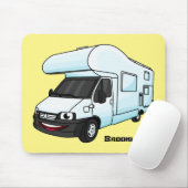 Happy campervan cartoon illustratie muismat (Met muis)