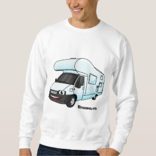 Happy campervan cartoon illustratie trui