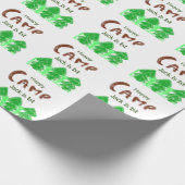 Happy camping camper één verjaardag kinder boomhou cadeaupapier (Hoek)