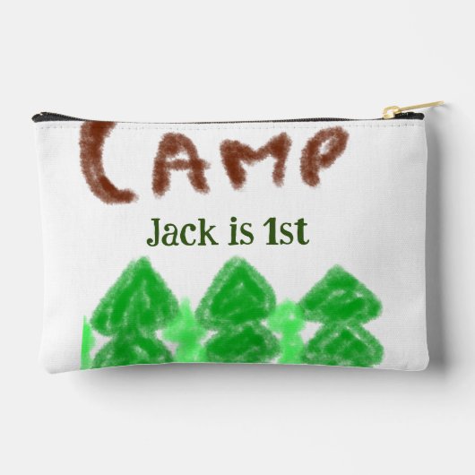 Happy camping camper één verjaardag kinder boomhou etui (Achterkant)