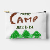 Happy camping camper één verjaardag kinder boomhou etui (Voorkant)