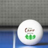 Happy camping camper één verjaardag kinder boomhou pingpongbal (Net)