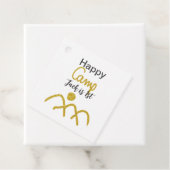 Happy camping camper een verjaardag kinder gouden  bedankjes labels (In situ)