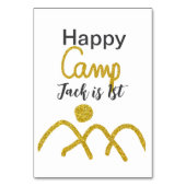 Happy camping camper een verjaardag kinder gouden  kaart (Achterkant)