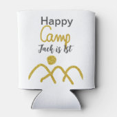 Happy camping camper one birthday kids golden sun blikjeskoeler (Achterkant)