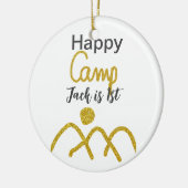 Happy camping camper one birthday kids golden sun keramisch ornament (Links)