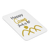 Happy camping camper one birthday kids golden sun magneet (Rechterzijde)